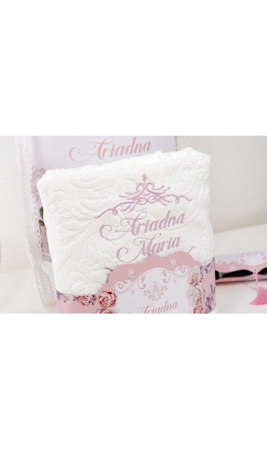 Trusou de botez regal pentru fetite tematica florala, Mica printesa 31